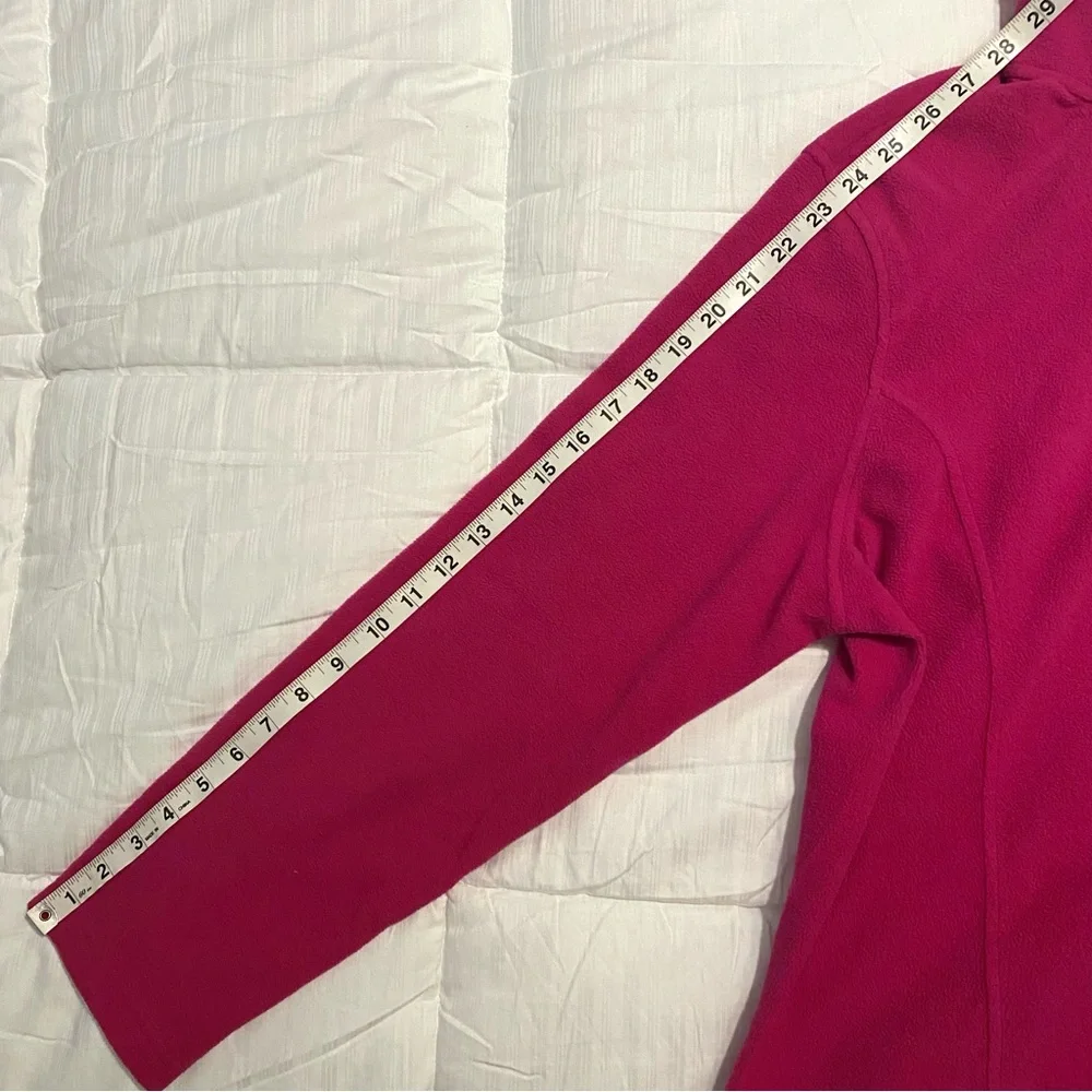 Lands End Pink Quarter Zip Fleece Polartec L - Picture 11 of 12